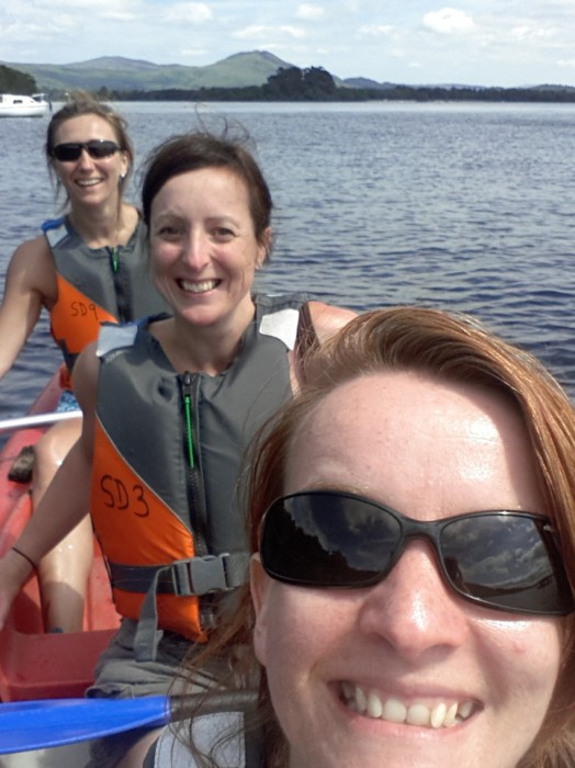 Sarah, Susan and I on the home stretch